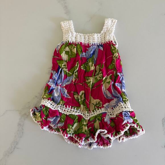 Island Beach 1T Toddler Hawaiian Floral Dress - Picture 5 of 5